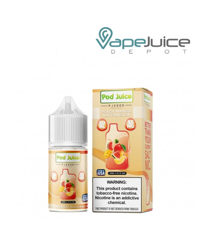 Peach Mango Watermelon Pod Juice PJ5000 TFN Salt 30ml