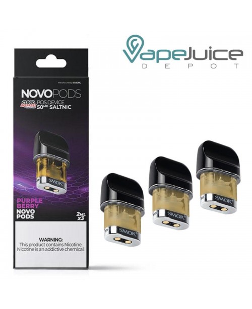 SMOK Novo Pods PURPLE BERRY Pre-Filled  - NOT FOR ...