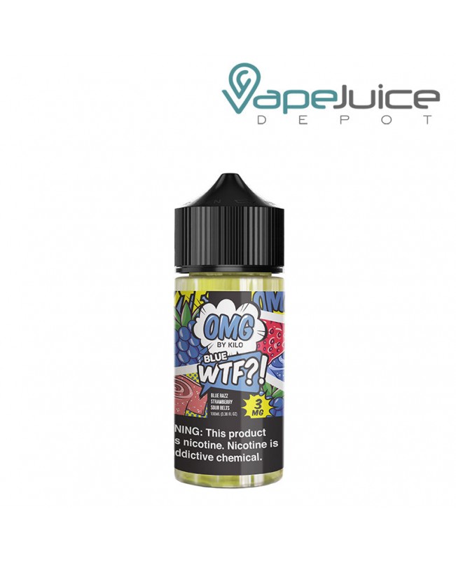 Blue WTF Blue Razz Strawberry Sour Belts OMG eLiquid 100ml