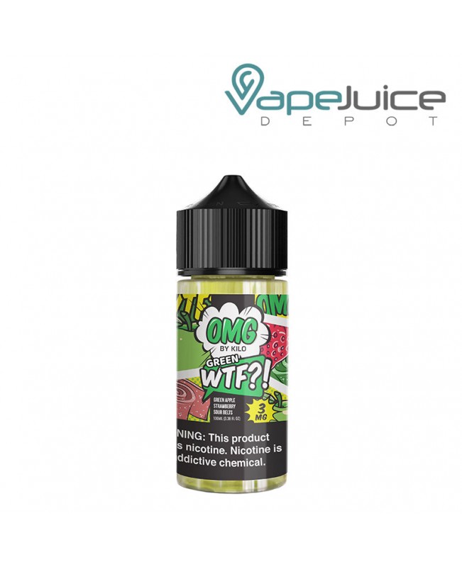 Green WTF Green Apple Strawberry Sour Belts OMG eLiquid 100ml