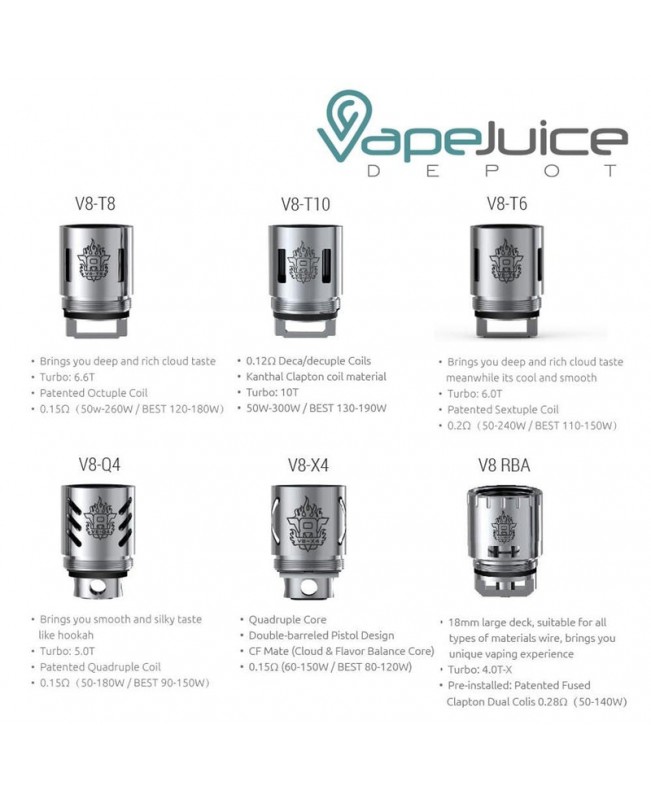 SMOK TFV8 BIG T10-T8-T6-X4 Core Coils