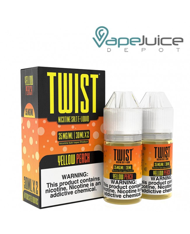 Yellow Peach Twist Salt E-Liquid 60ml