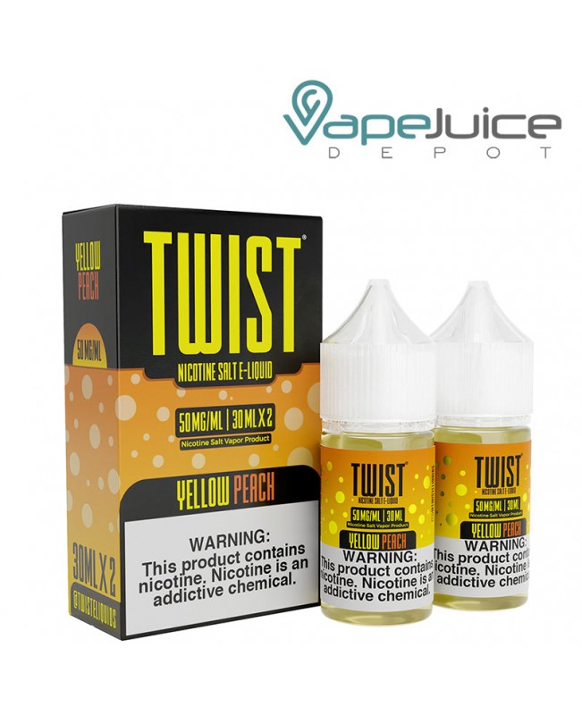 Yellow Peach Twist Salt E-Liquid 60ml