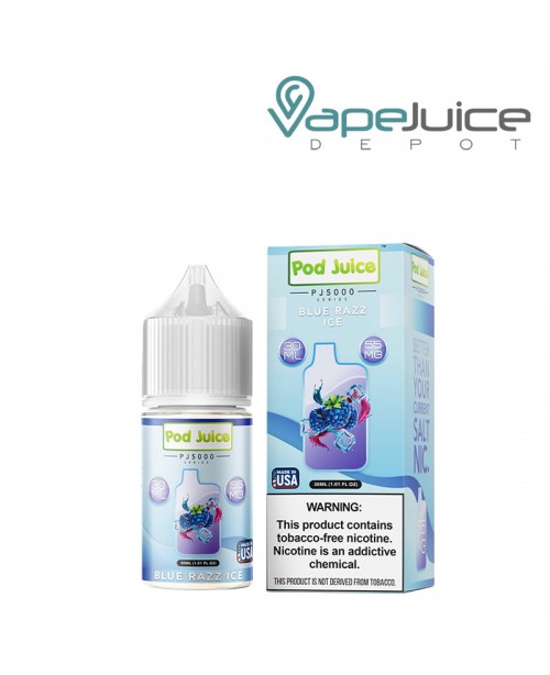 Blue Razz Ice Pod Juice PJ5000 TFN Salt 30ml