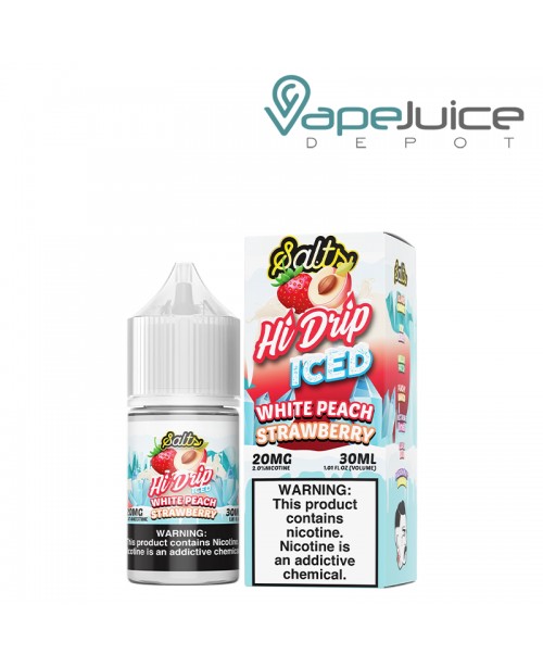 White Peach Strawberry Iced Hi Drip Salts 30ml