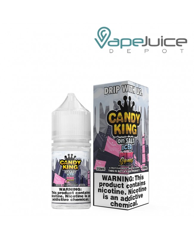 Iced Pink Squares Candy King On Salt 30ml