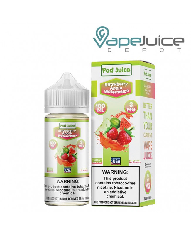 Strawberry Apple Watermelon Pod Juice TFN 100ml